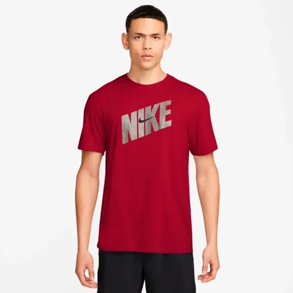 Tricou pentru bărbați Nike M Nk Df Tee Hbr Novelty 58% bumbac , 42% poliester/ Red photo 2