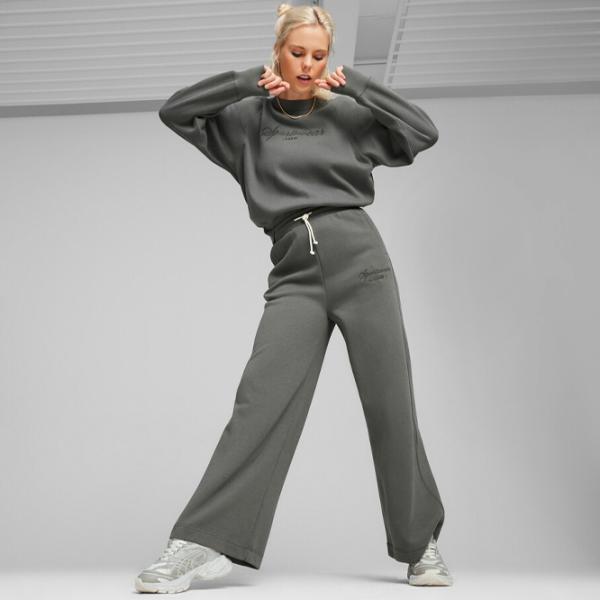 Спортивные штаны для женщин Puma Classics+ Relaxed Sweatpants L/ Mineral Gray photo 3
