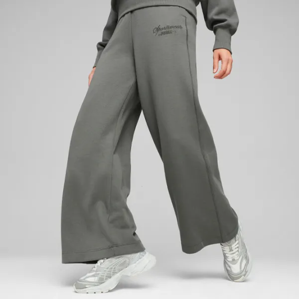 Pantaloni spotivi pentru femei Puma Classics+ Relaxed Sweatpants M/ Mineral Gray photo 4