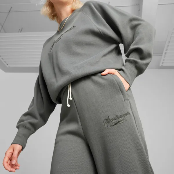 Pantaloni spotivi pentru femei Puma Classics+ Relaxed Sweatpants XL/ Mineral Gray photo 6