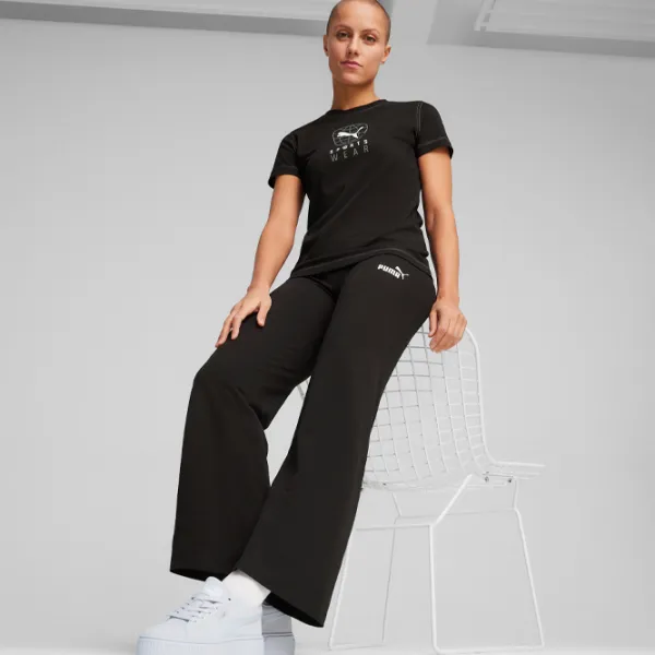 Спортивные штаны для женщин Puma Ess+ Straight Leggings S/ Черный photo 3