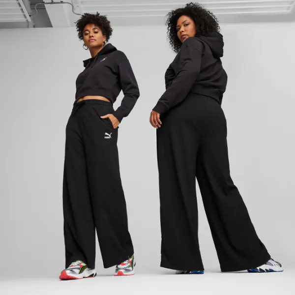 Спортивные штаны для женщин Puma Classics Ribbed Relaxed Pants L/ Черный photo 3