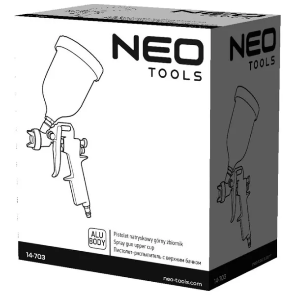 Краскопульт NEO Tools 14-703 0.5 л/ Нержавеющая сталь photo 5