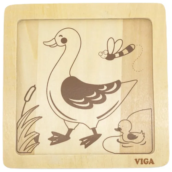 Puzzle VIGA Rață 1.5+/ Numărul de piese: 4 photo 2