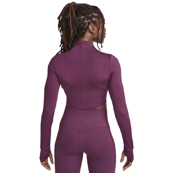 Топ для женщин Nike W Nk One Luxe Df Ls Crop Ess Пурпурный photo 2