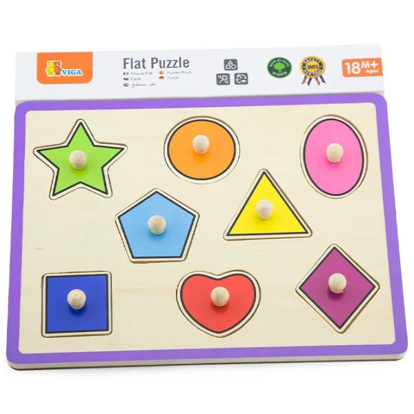 Puzzle VIGA Геометрические фигуры 1.5+/ Количество деталей: 8 photo 2 Puzzle VIGA Геометрические фигуры 1.5+/ Количество деталей: 8 photo 2