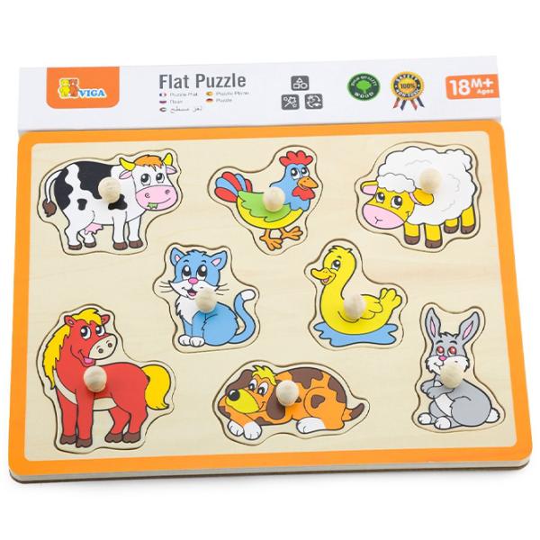Puzzle VIGA Animalele de la fermă 1.5+/ Numărul de piese: 8 photo 2