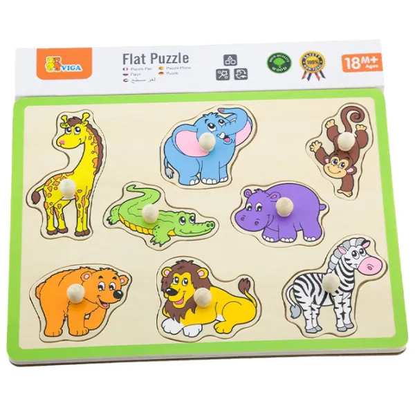 Puzzle VIGA Дикие животные 1.5+/ Количество деталей: 8 photo 3