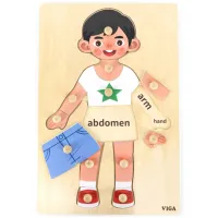 Puzzle VIGA Băiețel - Descoperim părțile corpului 3+/ Numărul de piese: 11 photo 2