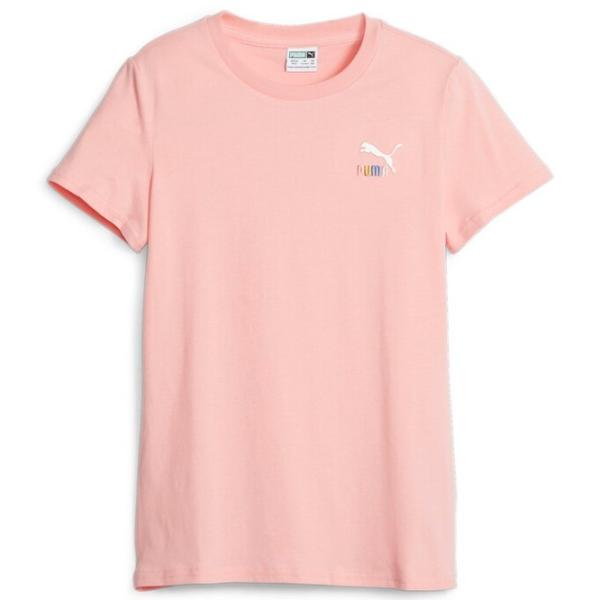 Tricou pentru fete Puma Classics Sweater Wthr Logo Tee G 147 - 152 cm / Pink photo 2