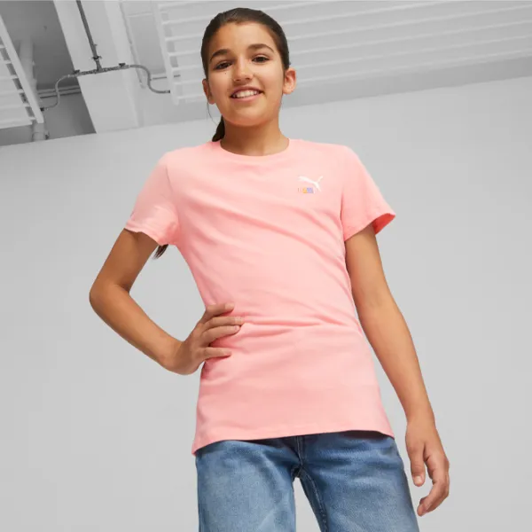 Tricou pentru fete Puma Classics Sweater Wthr Logo Tee G 170 - 176 cm / Pink photo 3 Tricou pentru fete Puma Classics Sweater Wthr Logo Tee G 170 - 176 cm / Pink photo 3