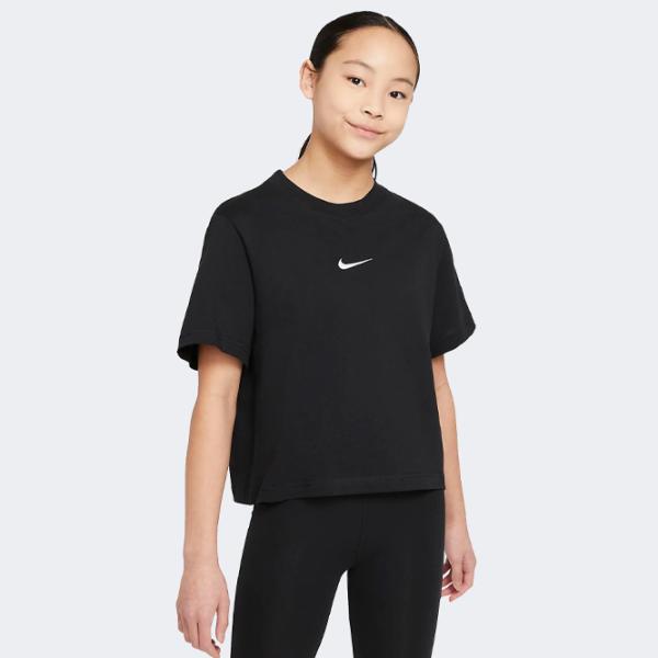 Футболка для девочек Nike G Nsw Tee Essntl Ss Boxy  / Черный photo 2 Футболка для девочек Nike G Nsw Tee Essntl Ss Boxy  / Черный photo 2