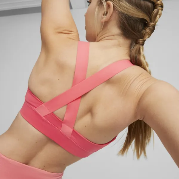 Bustieră pentru femei Puma Mid Impact Pink photo 4