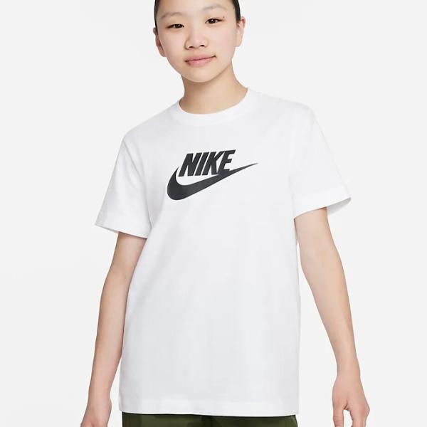 Tricou pentru fete Nike G Nsw Tee Futura Ss  / White photo 3 Tricou pentru fete Nike G Nsw Tee Futura Ss  / White photo 3