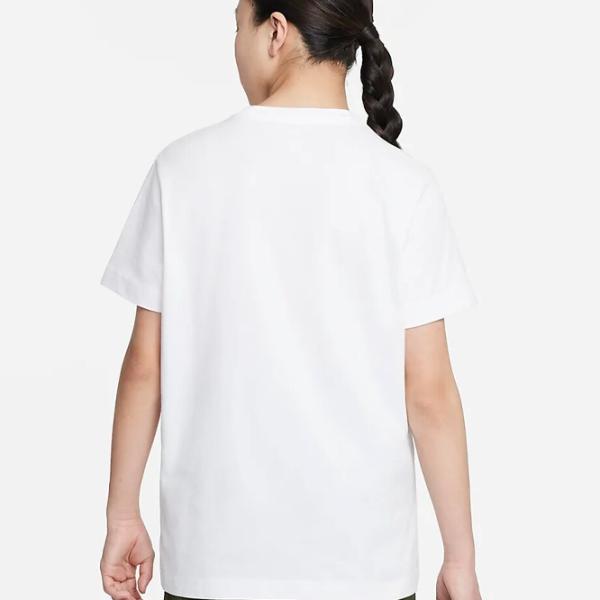 Tricou pentru fete Nike G Nsw Tee Futura Ss  / White photo 4 Tricou pentru fete Nike G Nsw Tee Futura Ss  / White photo 4