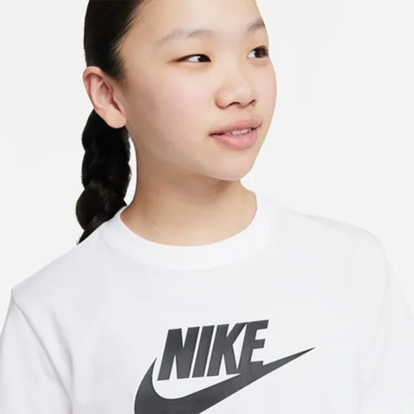 Tricou pentru fete Nike G Nsw Tee Futura Ss  / White photo 5 Tricou pentru fete Nike G Nsw Tee Futura Ss  / White photo 5