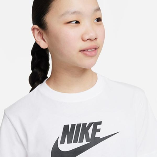 Tricou pentru fete Nike G Nsw Tee Futura Ss  / White photo 5 Tricou pentru fete Nike G Nsw Tee Futura Ss  / White photo 5