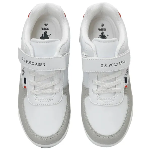 Adidași pentru băieți U.S. Polo Assn. 3W CLINE 3PR Primăvară - vară/ White photo 6