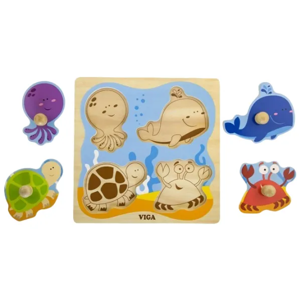 Puzzle VIGA Морские жители 1.5+/ Количество деталей: 4 photo 2