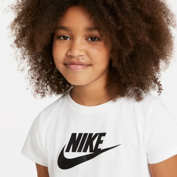 Tricou pentru fete Nike G Nsw Tee Crop Futura  / White photo 4