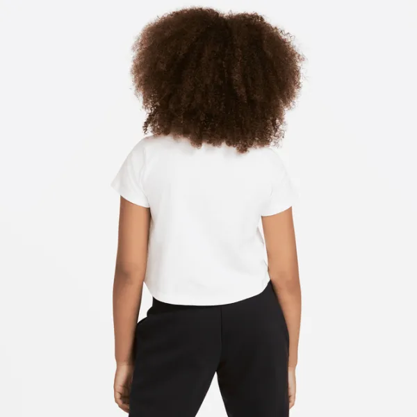 Tricou pentru fete Nike G Nsw Tee Crop Futura  / White photo 3