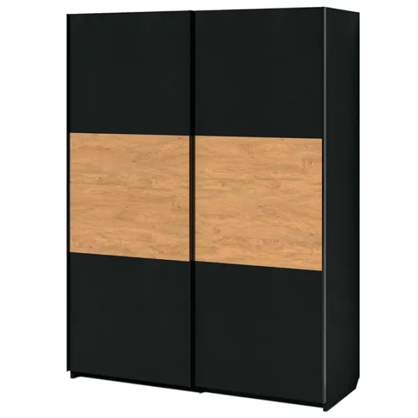Dulap Coupe Fabrik Home Top line 160 x 60 x 216 / PAL / Frasin Negru photo 2 Dulap Coupe Fabrik Home Top line 160 x 60 x 216 / PAL / Frasin Negru photo 2