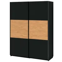 Dulap Coupe Fabrik Home Top line 160 x 60 x 216 / PAL / Frasin Negru photo 2