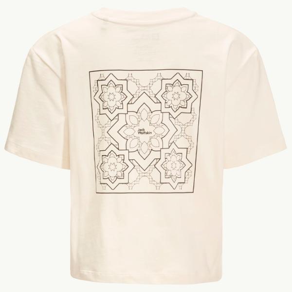 Tricou pentru fete Jack Wolfskin Teen Mosaic T G 134 - 140 cm / Beige photo 3