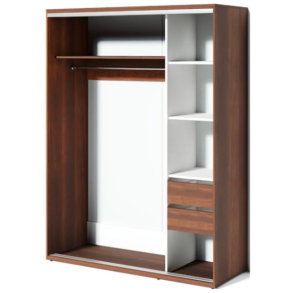 Шкаф Купе Fabrik Home 10926132 160 x 60см x 216 / ЛДСП / Орех Тёмный photo 4