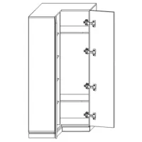 Dulap De unghi Fabrik Home Living Emerson 85 x 77 x 196 / DSP / Stejar de Piatră photo 2