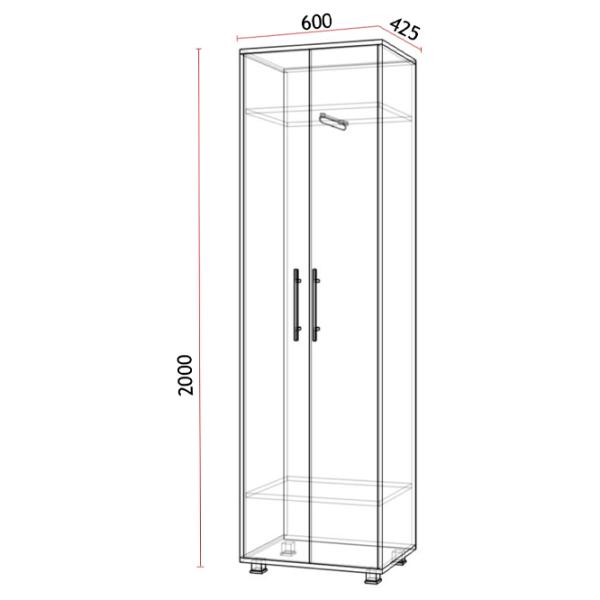 Dulap Linear Fabrik Home Modul №2 60 x 42.5 x 200 / DSP / Nuc pietros photo 3
