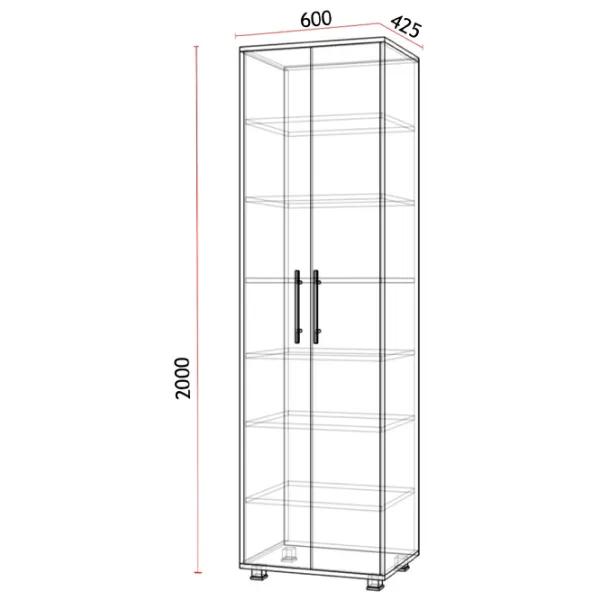 Dulap Linear Fabrik Home Modul №3 60 x 42.5 x 200 / PAL / Stejar Sonoma photo 2 Dulap Linear Fabrik Home Modul №3 60 x 42.5 x 200 / PAL / Stejar Sonoma photo 2