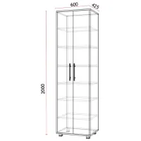 Dulap Linear Fabrik Home Modul №3 60 x 42.5 x 200 / PAL / Stejar Sonoma photo 2