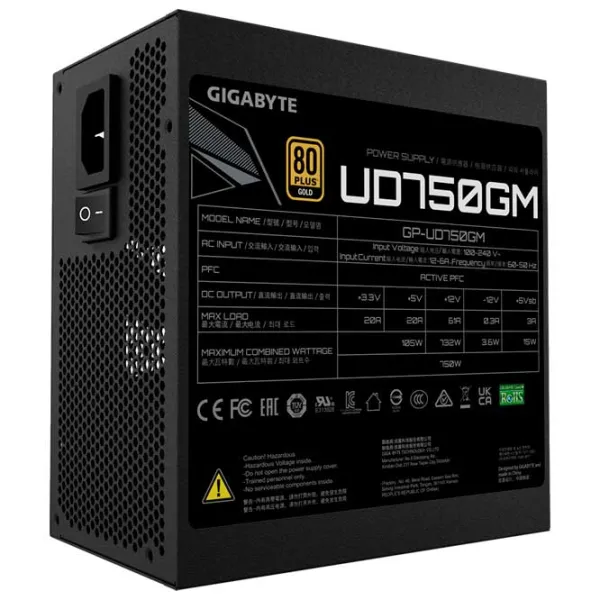 Sursă de alimentare Gigabyte GP-UD750GM 80+ Gold/ 750 W photo 5