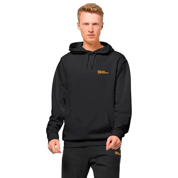 Hanorac pentru bărbați Jack Wolfskin Essential Hoody M Drept/ Black photo 2