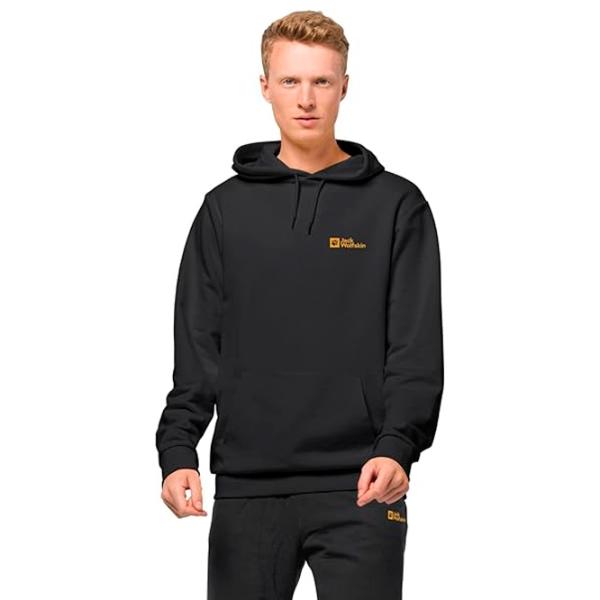 Hanorac pentru bărbați Jack Wolfskin Essential Hoody M Drept/ Black photo 2