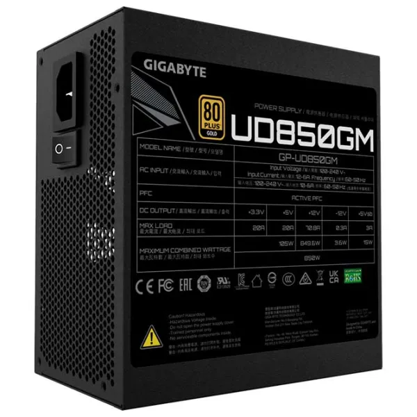 Sursă de alimentare Gigabyte GP-UD850GM 80+ Gold/ 850 W photo 6