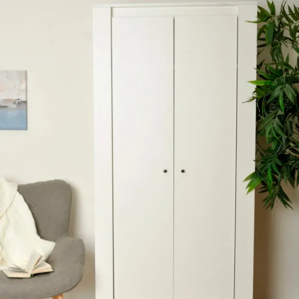 Dulap Linear Fabrik Home Belford 95 x 50.6 x 197 / PAL / Frasin alb photo 4 Dulap Linear Fabrik Home Belford 95 x 50.6 x 197 / PAL / Frasin alb photo 4