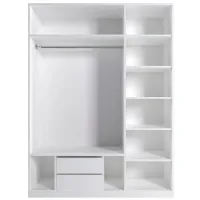Dulap Linear Fabrik Home Mezzo 150 x 50 x 200 / PAL / Frasin alb photo 2