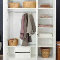 Dulap Linear Fabrik Home Mezzo 150 x 50 x 200 / PAL / Frasin alb photo 4