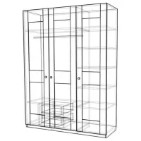 Шкаф Линейный Fabrik Home Mezzo 150 x 50см x 200 / ЛДСП / Белый ясень photo 2