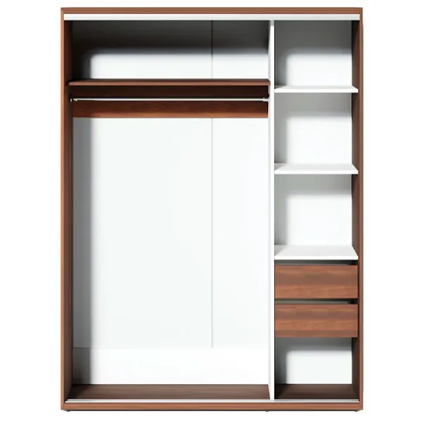 Шкаф Купе Fabrik Home 10926152 160 x 60см x 216 / ЛДСП / Орех Тёмный photo 3