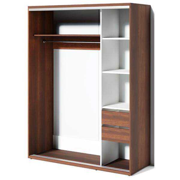 Шкаф Купе Fabrik Home 10926152 160 x 60см x 216 / ЛДСП / Орех Тёмный photo 4