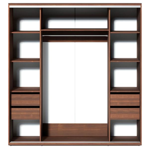 Шкаф Купе Fabrik Home 10926162 200 x 60см x 216 / ЛДСП / Орех Тёмный photo 3
