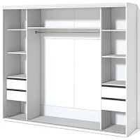Dulap Coupe Fabrik Home 10926203 240 x 60 x 216 / PAL / Frasin alb photo 4