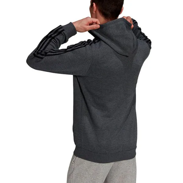 Hanorac pentru bărbați Adidas Hoodie 3 Stripes Fleece Drept/ Grey photo 2