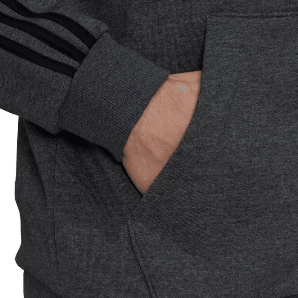 Hanorac pentru bărbați Adidas Hoodie 3 Stripes Fleece Drept/ Grey photo 3