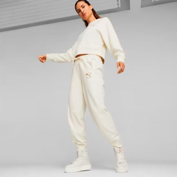 Pantaloni sportivi pentru femei Puma Better Sportswear Sweatpants Tr Cl S/ Beige photo 3