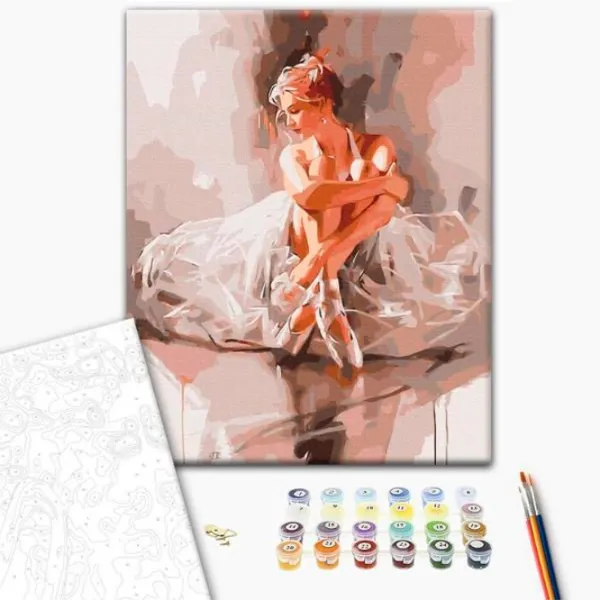 Pictură pe numere BrushMe Balerina într-un nor de tandrețe BS52894FC 50 x 40 cm/ Verticală photo 2