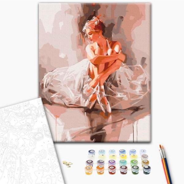 Pictură pe numere BrushMe Balerina într-un nor de tandrețe BS52894FC 50 x 40 cm/ Verticală photo 2